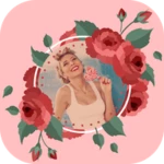 rose flower photo frames android application logo